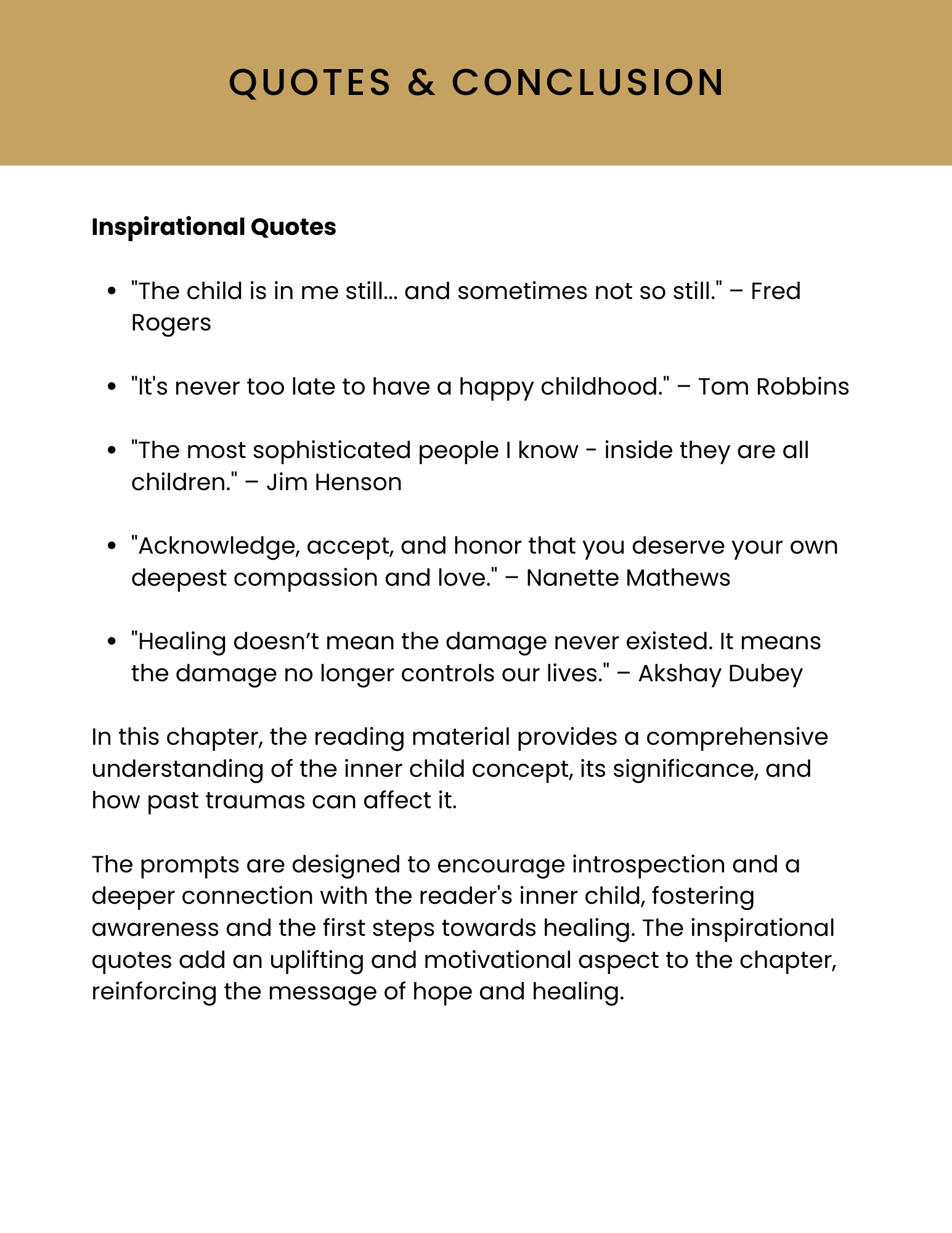 The Healing Your Inner Child Workbook