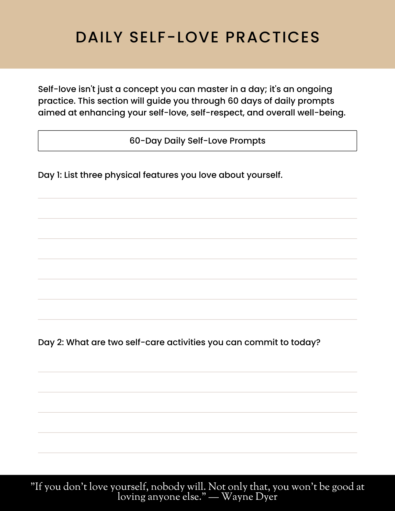 The Self-Love Workbook & Journal