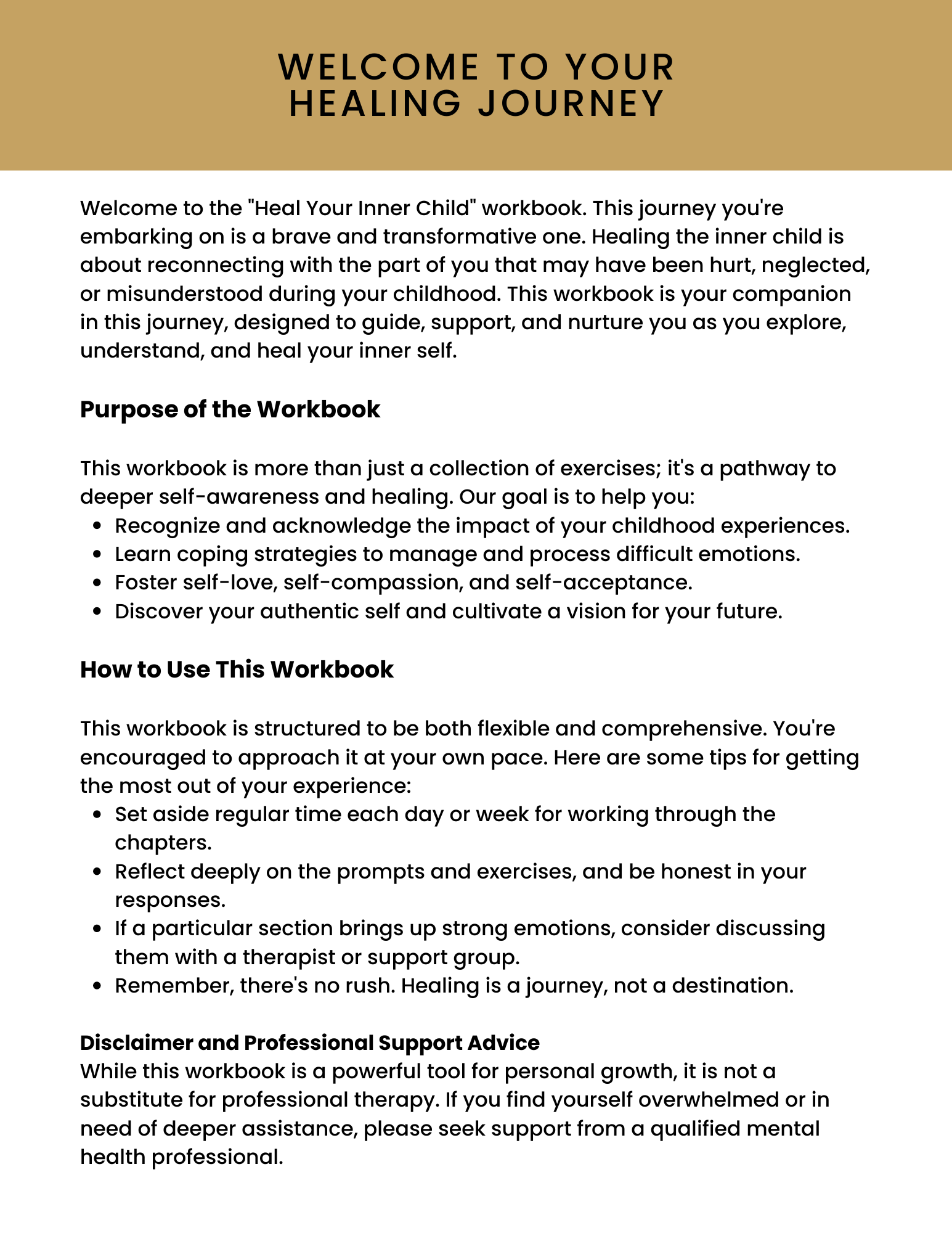 The Healing Your Inner Child Workbook