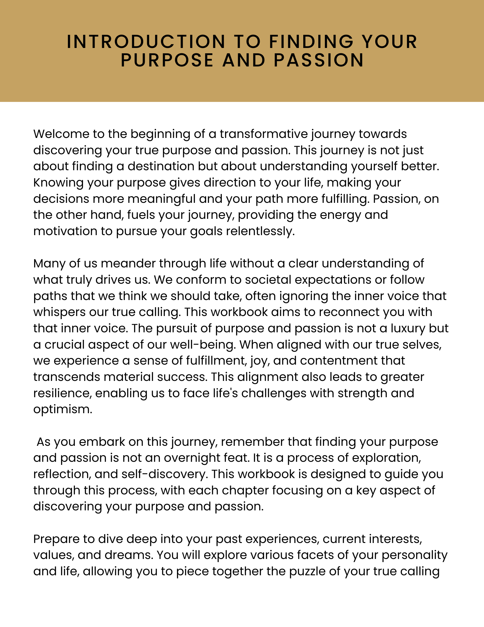 The Find Your Passion Workbook & Journal