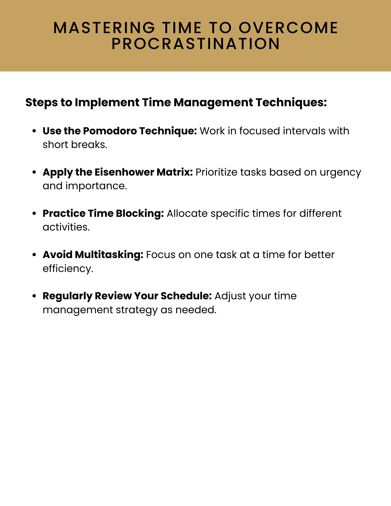 The Overcoming Procrastination Workbook & Journal