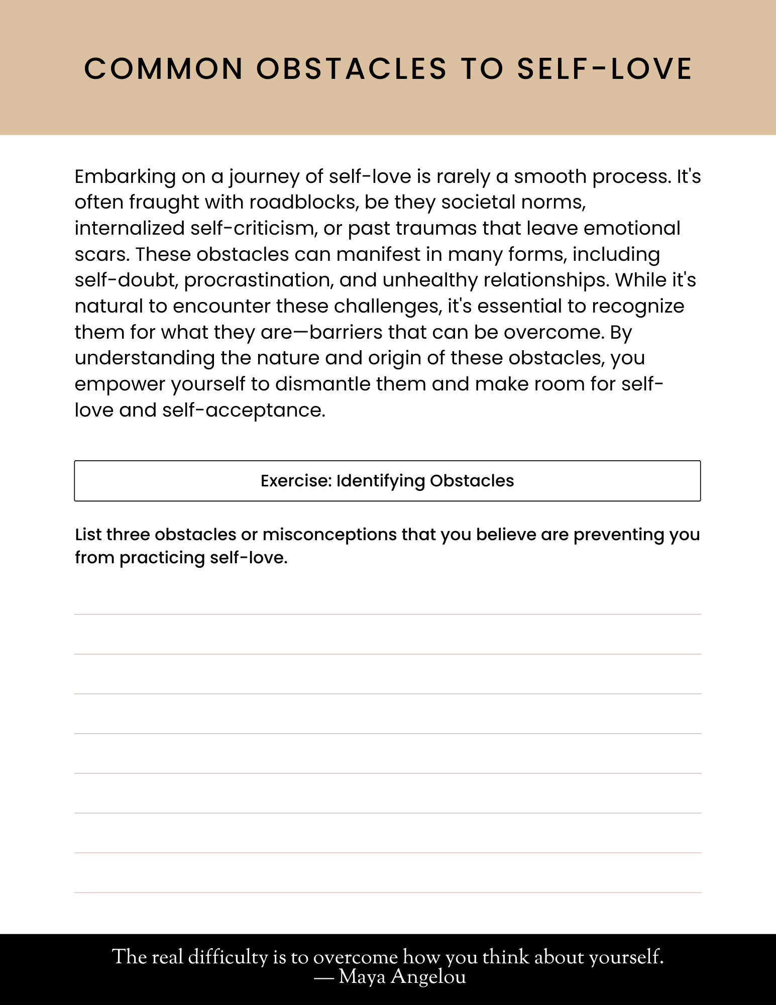 The Self-Love Workbook & Journal