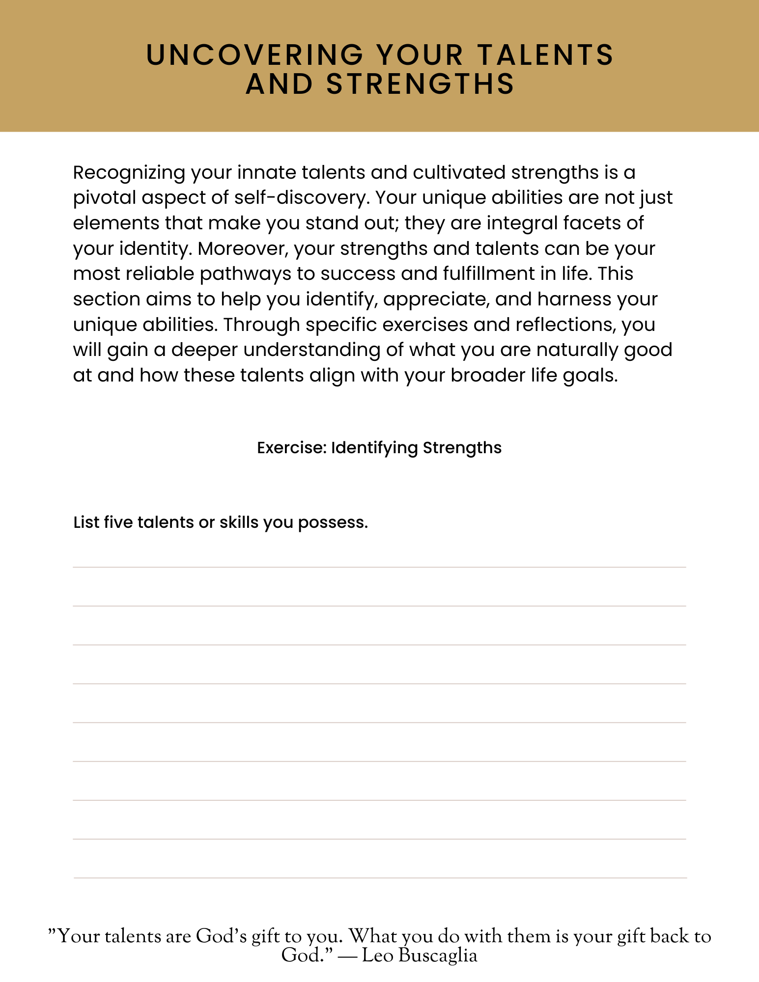 The Self-Discovery Workbook & Journal