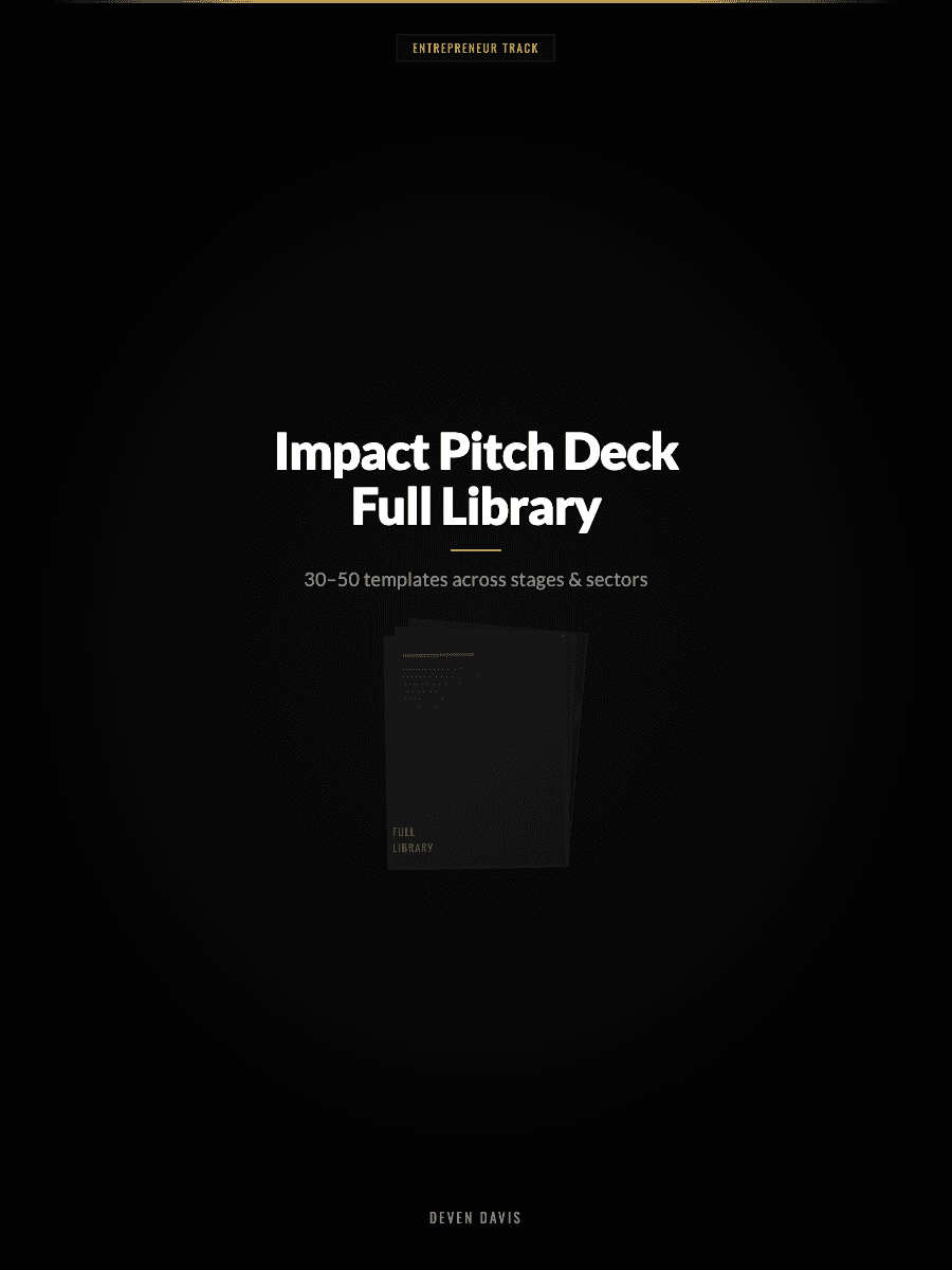 Impact Pitch Deck Full Library