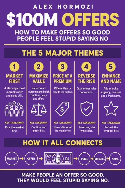 $100M Offers poster: Major themes