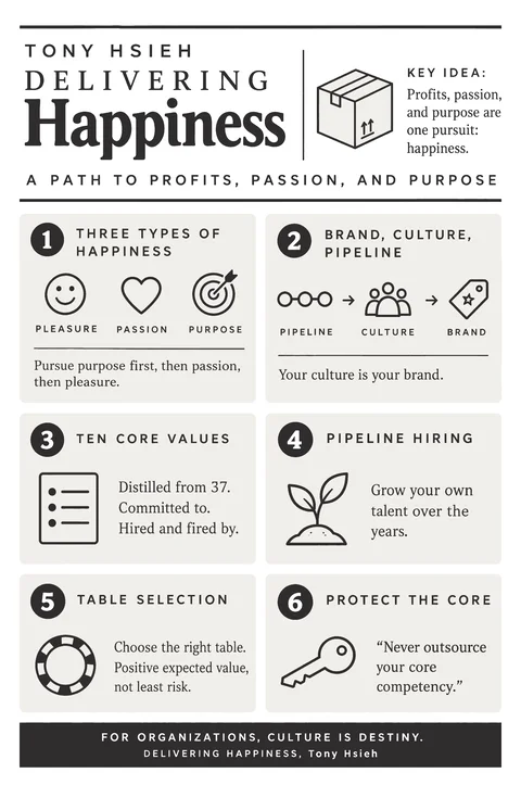Delivering Happiness poster: Visual notes