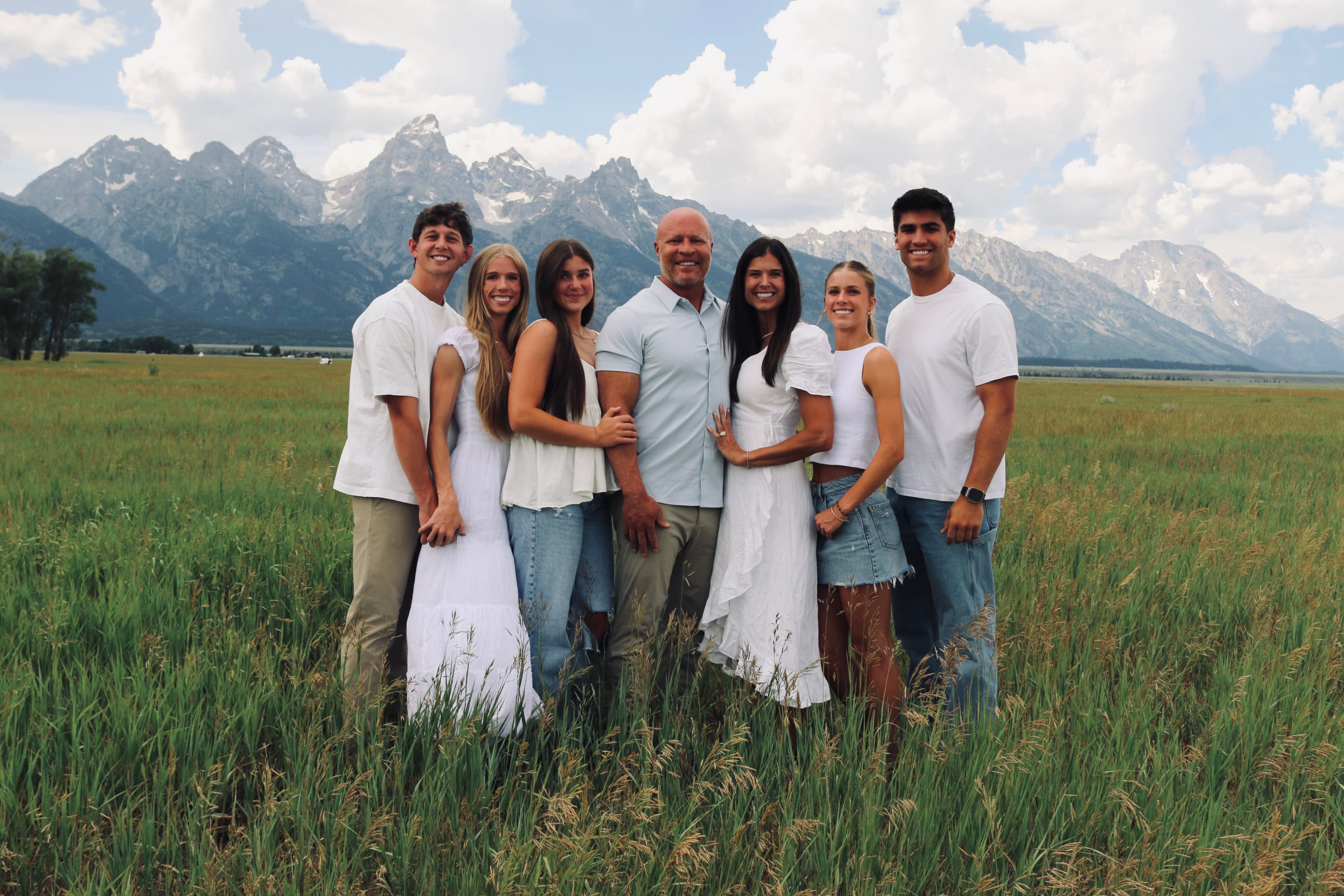 Deven Davis with family at Grand Teton National Park