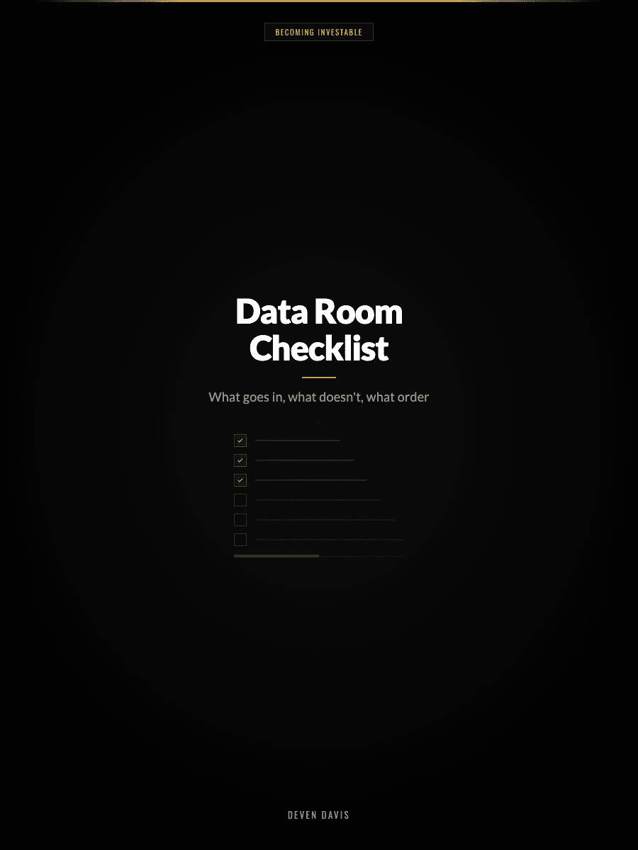 Data Room Checklist