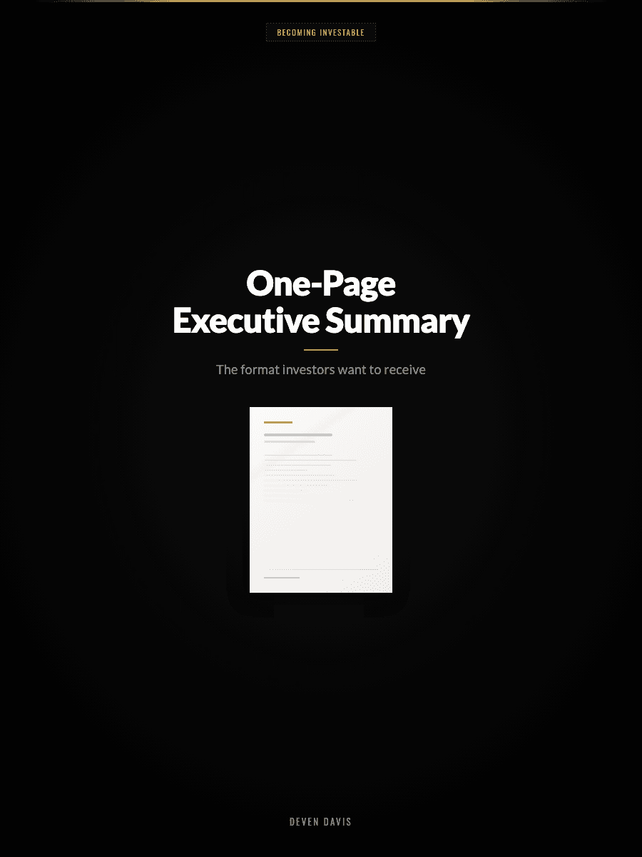 One-Page Executive Summary