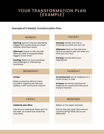 The Growth Mindset Workbook