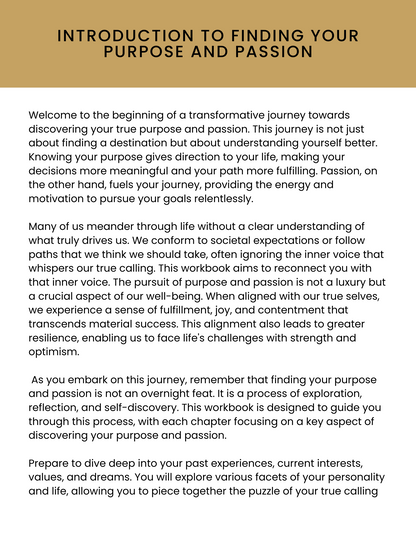 The Find Your Passion Workbook & Journal