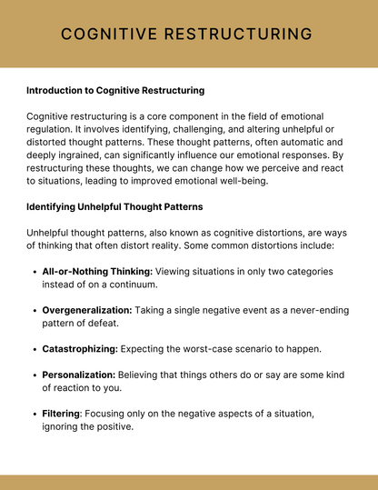 The Emotional Regulation Mastery Workbook