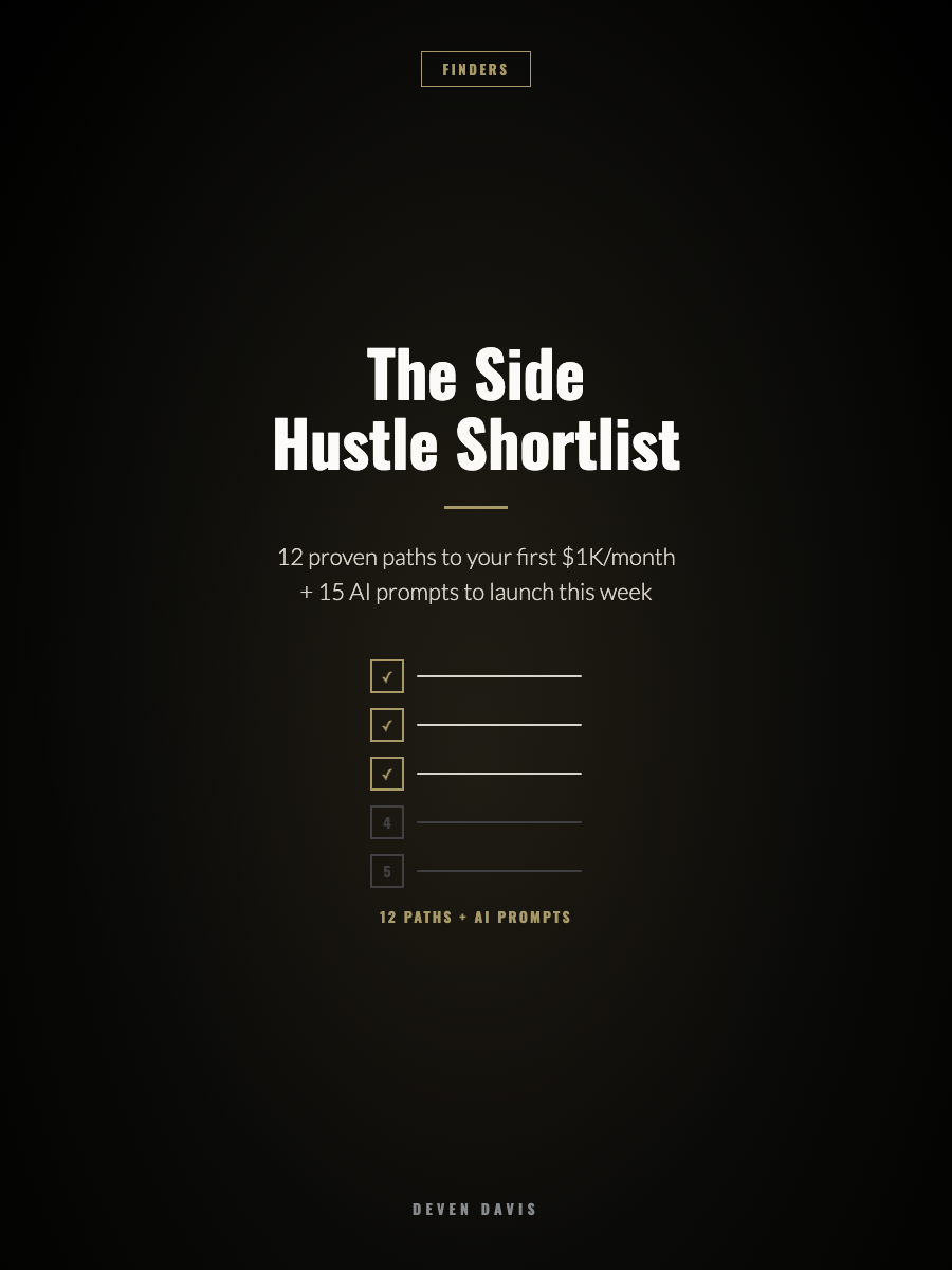 The Side Hustle Shortlist